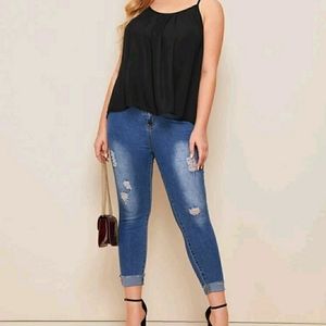 Shein Plus Size Solid Black Cami 4X